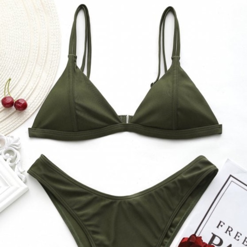 Zaful Green Bikini Set